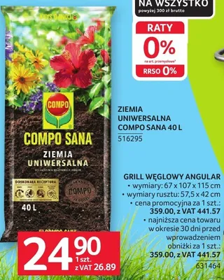 Ziemia uniwersalna Compo Sana 40l 516295 promocja w Selgros