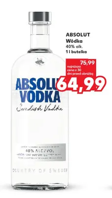 Wódka Absolut 40% promocja w Kaufland