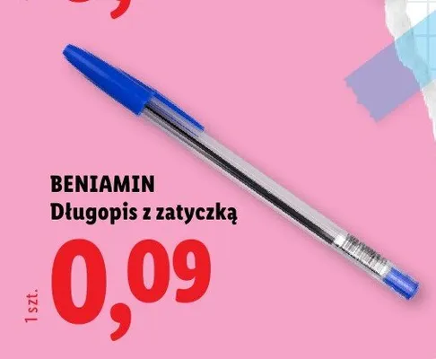Długopis z zatyczką Beniamin promocja w Lidl