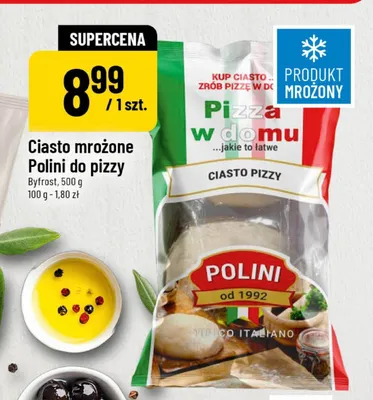 Ciasto mrożone Polini do pizzy promocja w POLOmarket