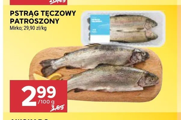 Pstrąg tęczowy patroszony Mirko promocja w Stokrotka