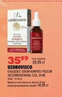 Chłodzące serum kompres przeciw zaczerwienieniom Cica Uzdrovisco promocja w Drogerie Natura
