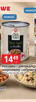 Potrawka z peklowanej wieprzowiny i soczewicy Côté Table Petit Salé promocja w Leclerc