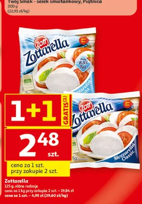 Ser mozzarella Zottarella Zott promocja w Auchan