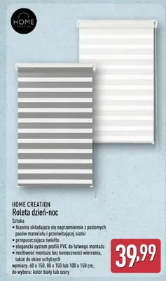 Roleta dzień-noc Home Creation promocja w Aldi
