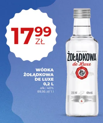 Wódka Żołądkowa de Luxe 40% promocja w Duży Ben