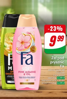 Żel pod prysznic pink jasmine - zapas Fa magic oil promocja w Dino