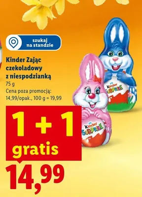 Zając czekoladowy z niespodzianką promocja w Lidl