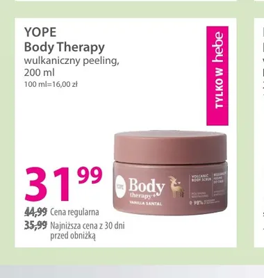 Body Therapy wulkaniczny peeling Yope promocja w Hebe