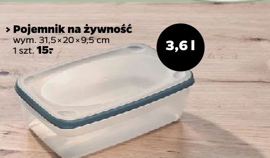 Pojemnik na żywność 3,6 l promocja w Netto