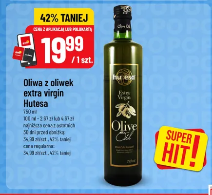 Oliwa z oliwek extra virgin Hutesa promocja w POLOmarket