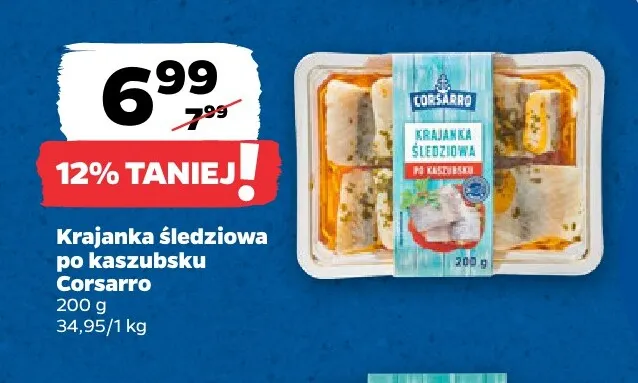 Krajanka śledziowa po kaszubsku Corsarro promocja w Netto