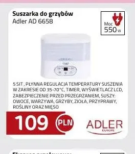 Suszarka do grzybów Adler AD 6658 promocja w kakto.pl