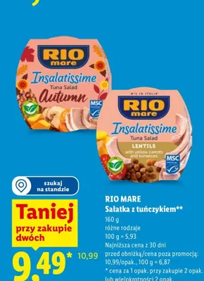 Sałatka z tuńczykiem Rio Mare Insalatissime Autumn promocja w Lidl