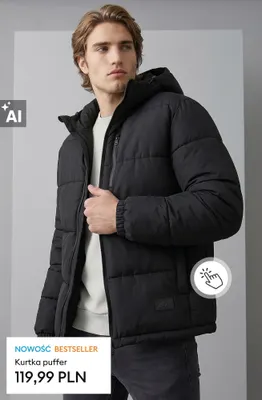 Kurtka puffer promocja w Sinsay