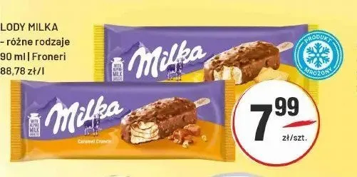 Lody Milka promocja w Sedal