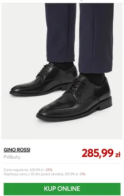 Półbuty Gino Rossi promocja w eobuwie.pl