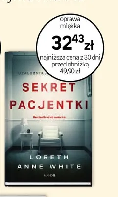 Książka Loreth Anne White Sekret pacjentki promocja w Empik