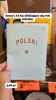 Zeszyt przedmiotowy A5 Polski promocja w Biedronka