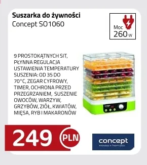 Suszarka do żywności Concept SO1060 promocja w kakto.pl