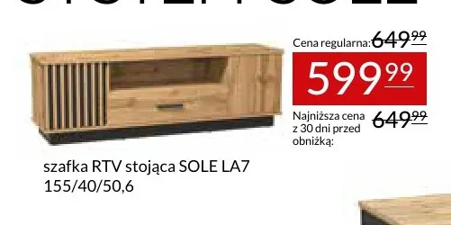 Szafka RTV stojąca Sole LA7 promocja w Abra Meble
