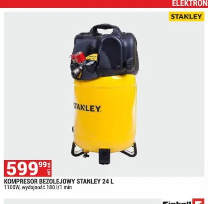 Kompresor bezolejowy Stanley 24 l promocja w Merkury Market