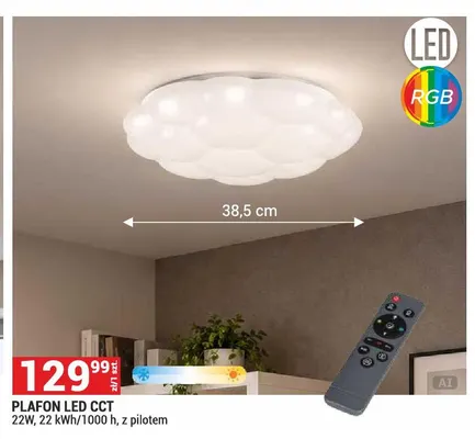 Plafon LED Cct z pilotem promocja w Merkury Market