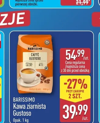 Kawa ziarnista Gustoso BARISSIMO promocja w Aldi