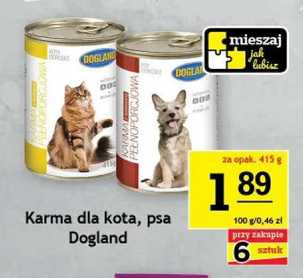 Karma dla kota Dogland promocja w Gram Market