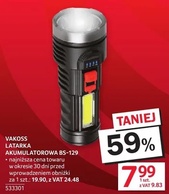 Latarka akumulatorowa BS-129 promocja w Selgros