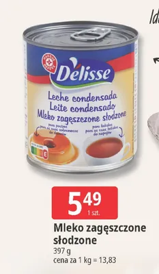 Mleko zagęszczone słodzone promocja w Leclerc