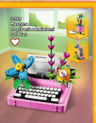 Klocki LEGO Creator 31169 Maszyna do pisania z kwiatami promocja w LEGO