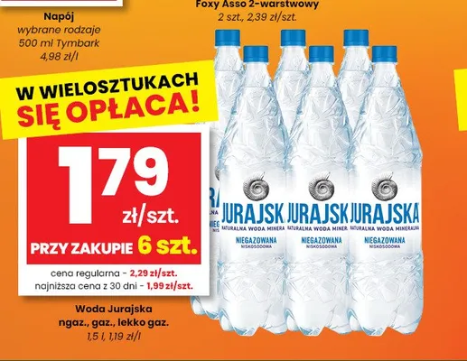 Woda Jurajska lekko gaz. promocja w emma MARKET