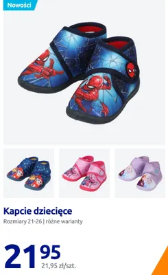 Kapcie dziecięce promocja w Action