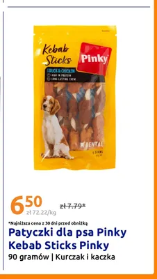Przysmaki dla psa Kebab Sticks Pinky kurczak i kaczka promocja w Action