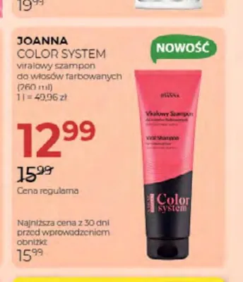 Viralowy szampon do włosów farbowanych Joanna Color System promocja w Drogerie Jawa