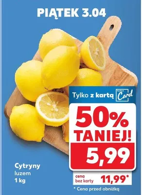 Cytryny luzem promocja w Kaufland