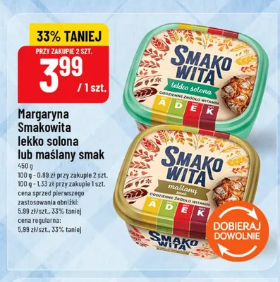 Margaryna Smakowita maślany smak promocja w POLOmarket