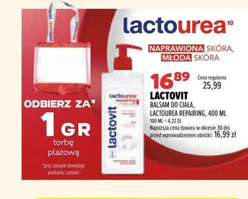 Balsam do ciała Lactovit Lactourea Repairing promocja w Drogerie Natura