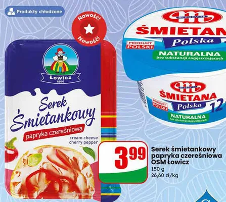 Serek śmietankowy papryka czerešniowa promocja w Dino