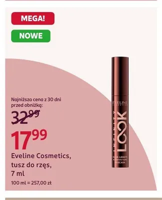 Tusz do rzęs Eveline Cosmetics Infinity Look promocja w Rossmann