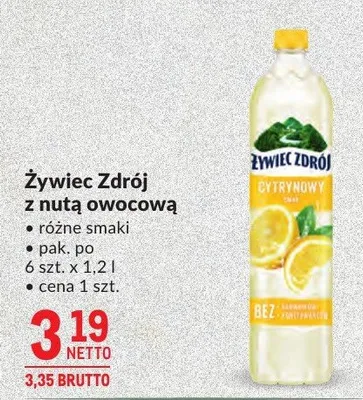Żywiec Zdrój z nutą owocową różne smaki promocja w Makro