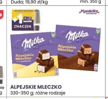 Alpejskie Mleczko o smaku waniliowym Milka promocja w Stokrotka