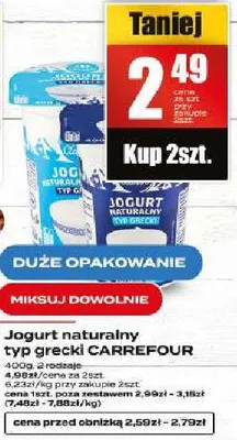 Jogurt naturalny typ grecki promocja w Supeco