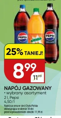Napój gazowany wybrany asortyment promocja w Chata Polska