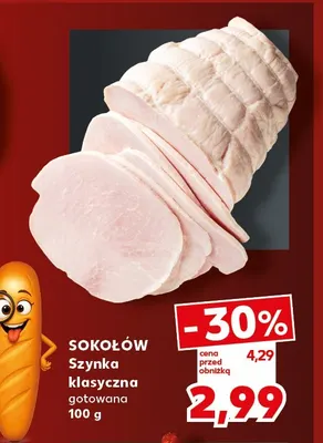 Szynka klasyczna gotowana Sokołów promocja w Kaufland