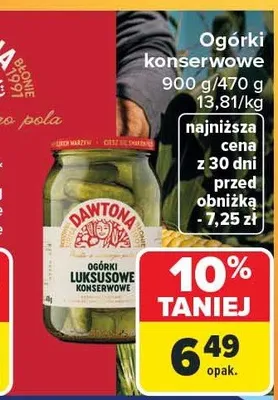 Ogórki konserwowe Dawtona promocja w Carrefour