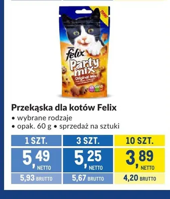 Przekąska dla kotów Felix Party Mix Original Mix promocja w Makro
