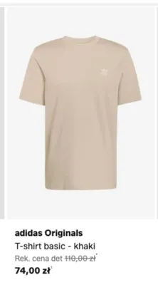 T-shirt basic adidas Originals khaki promocja w Lounge by Zalando