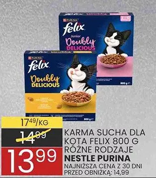 Karma sucha dla kota Felix 800g różne rodzaje promocja w Wafelek